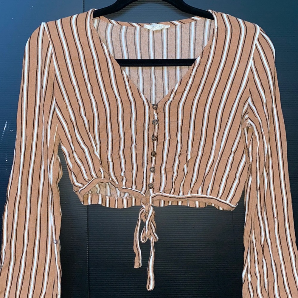 Stripped cropped shirt/blouse